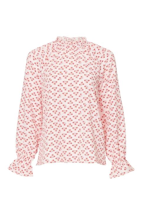 Hill House Tops - New Hill House Posy Pink Millie Top Mock Neck Floral Long Sleeve Sz XL
